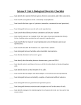 Science 9 Checklist of Outcomes