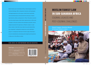 muslim family law in sub-saharan africa - UvA-DARE