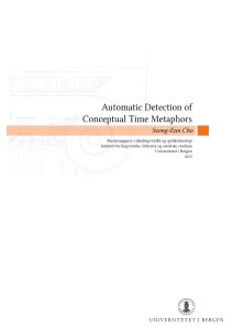 Automatic Detection of Conceptual Time Metaphors - BORA