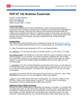 PDP NT 102 Nutrition Essentials