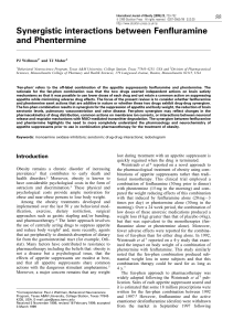 Synergistic interactions between Fenfluramine and