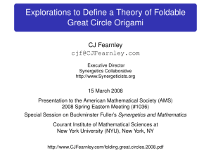 Explorations to Define a Theory of Foldable Great Circle Origami