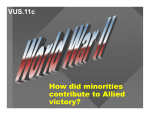 How did minorities contribute to Allied victory?