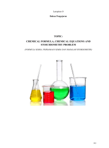 topic: chemical formula, chemical equations and stoichiometry