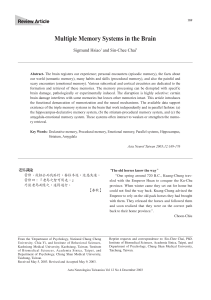 Multiple Memory Systems in the Brain