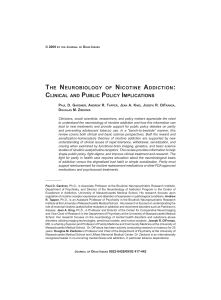 the neurobiology of nicotine addiction: clinical and public policy