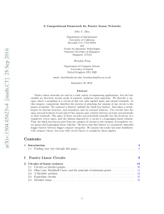 A Compositional Framework for Passive Linear Networks