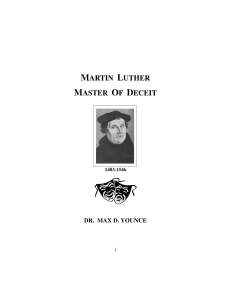Martin Luther — Master Of Deceit - Jesus-is