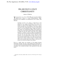 Islam face-a-face Christianity - Heythrop College Publications