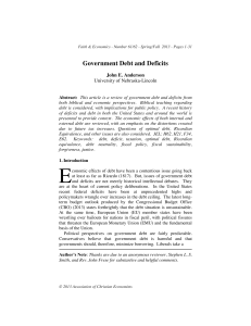 Government Debt and Deficits