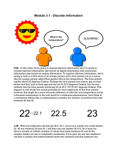 Module 3.1 - Discrete Information