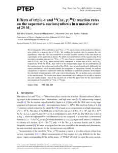 Effects of triple-α and C(α, γ )16 O reaction rates on the supernova