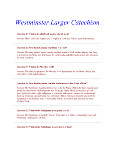 Westminster Larger Catechism - Providence Presbyterian Church