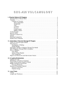 GEO.416 VOLCANOLOGY