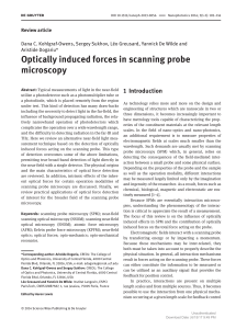 Optically induced forces in scanning probe microscopy