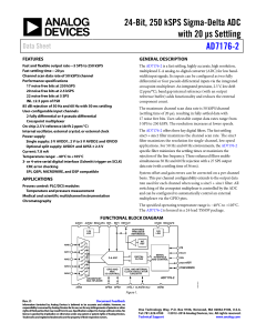 24-Bit, 250 kSPS Sigma-Delta ADC with 20 µs Settling AD7176-2