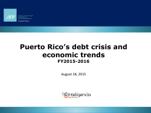 Puerto Rico`s debt crisis and economic trends
