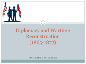 Diplomacy and Wartime reconstruction