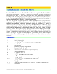 Notes 8. Turbulence in Thin Film Flows