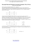 The Rectangle Diamond Method for Factoring Trinomials