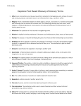 Keystone Test Based Glossary of Literary Terms