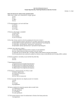 AnS SI 214 Practice Exam 3 Female Reproduction, Male