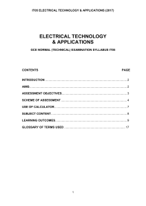 Electrical Technology and Applications
