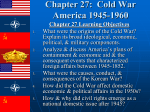 Chapter 27: Cold War America 1945-1960