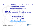 ICTs for abating climate change ICTs for abating climate