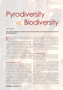 Pyrodiversity vs Biodiversity