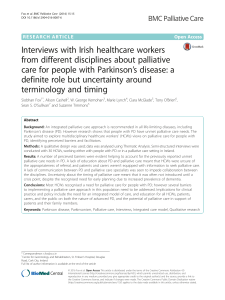 Interviews with Irish Healthcare Workers from different