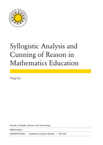 Syllogistic Analysis and Cunning of Reason in