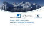 Safety Culture Development as a Core Leadership Responsibility