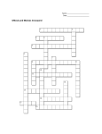 Mitosis and Meiosis Crossword