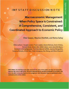 Macroeconomic Management When Policy Space is Constrained