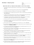 Worksheet – Measuring Heat