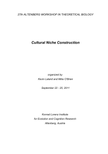 Cultural Niche Construction