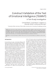 Construct Validation of the Test of Emotional - AOW-Bonn