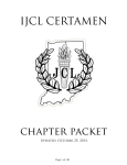 Chapter Certamen Packet - Indiana Junior Classical League