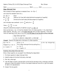 Algebra 1 Notes SOL A.6 (4.5) Slope