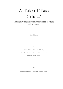 A Tale of Two Cities? - VUW research archive