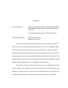 ABSTRACT Title of Dissertation: CITIZEN-CIVILIANS