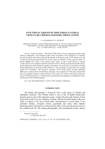 FUNCTIONAL GROUPS OF TREE FERNS (CYATHEA) USING FT