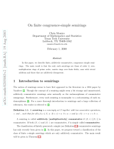 On finite congruence