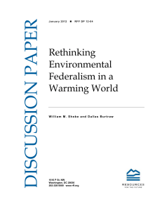 Rethinking Environmental Federalism in a Warming World