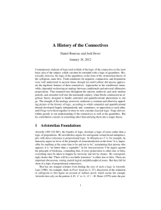 A History of the Connectives