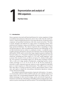 1Representation and analysis of DNA sequences