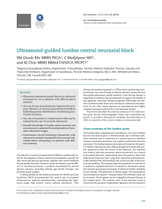 Ultrasound-guided lumbar central neuraxial block