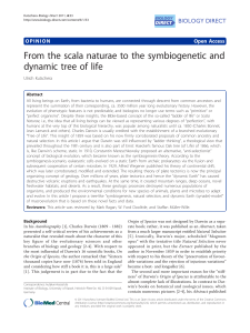 From the scala naturae to the symbiogenetic and