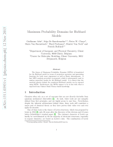 Maximum Probability Domains for Hubbard Models
